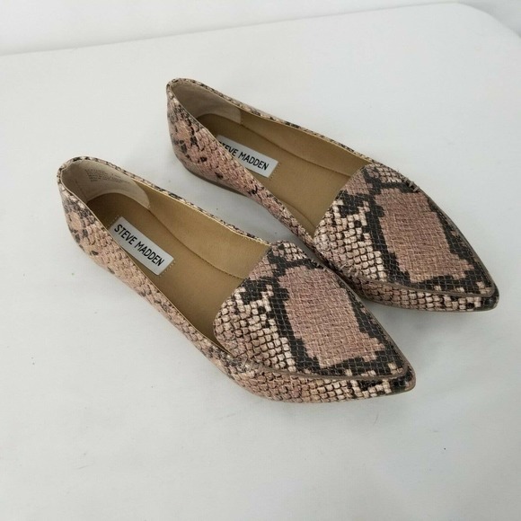 COPY - New Steve Madden Feather Flats Snakeskin Sz 7.5 - Picture 2 of 11
